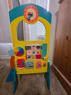 Kids playset, whiteboard and chalkboard