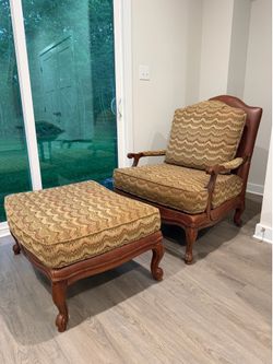 Ethan Allen Chair & Ottoman