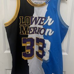 Kobe Bryant Lower Merion #33 High School Basketball 3 Colors Split Jersey - XL