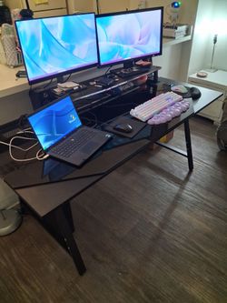 Like new computer/drafting desk with monitor stand