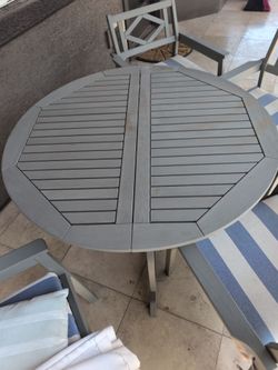 Patio Table + Chairs & Cushions
