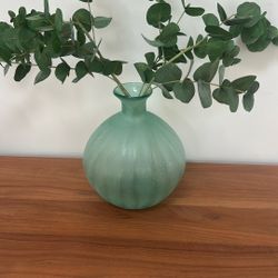 Turquoise Big Flower Vase 