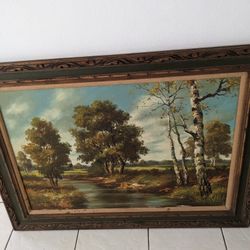 Painting Damage A Hole $5 The Frame Size 44x33"