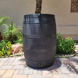 50 Gal. Rain Barrel Black Color with Plastic Spigot