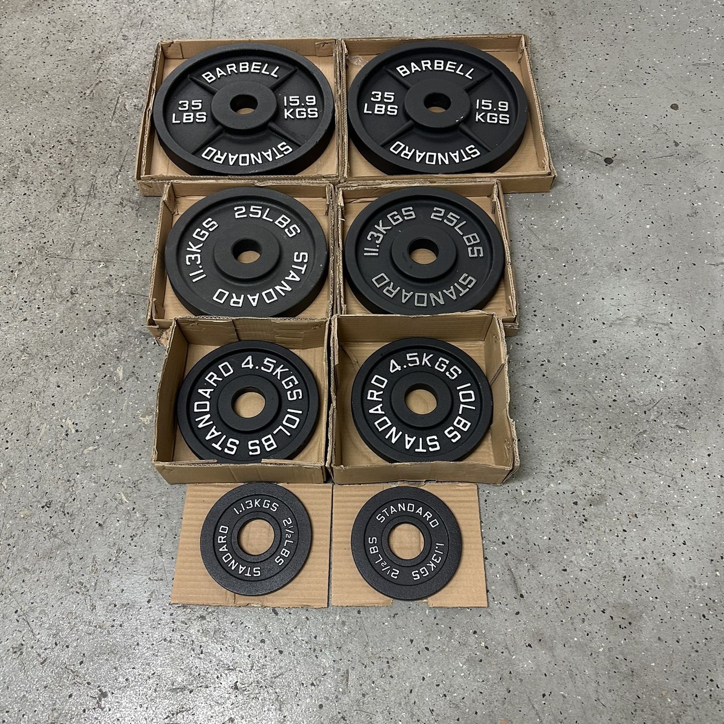 145 lb Olympic Cast Iron Weight Set Brand New Still In The Box 📦  