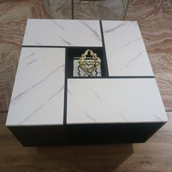 White and Black Coffee Table 