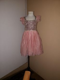 Dust pink gold dress