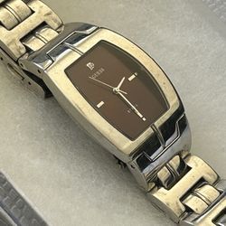 Guess Steel Diamond Tank Watch 