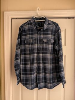 Blue flannel shirt by George
