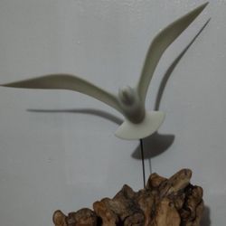 VINTAGE JOHN PERRY SEAGULL BIRD SCULPTURE 16"×15"