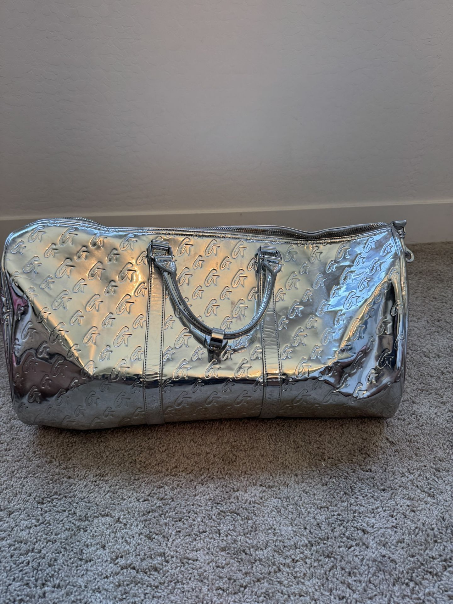 Glamaholic Silver Tote & Duffle Bag