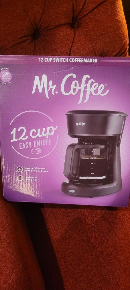 New Mr Coffee 12 Cup Switch Coffeemaker