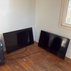Two Smart TVs With Mount 