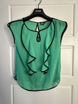 Green Flowy Blouse