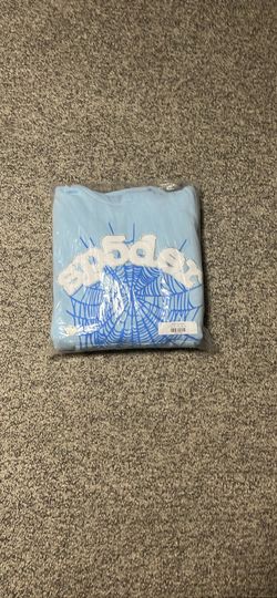 white and blue spider hoodie