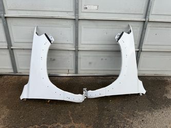19-25 DODGE RAM 1500 CREW CAB FRONT RIGHT & LEFT SIDE FENDER WHITE OEM