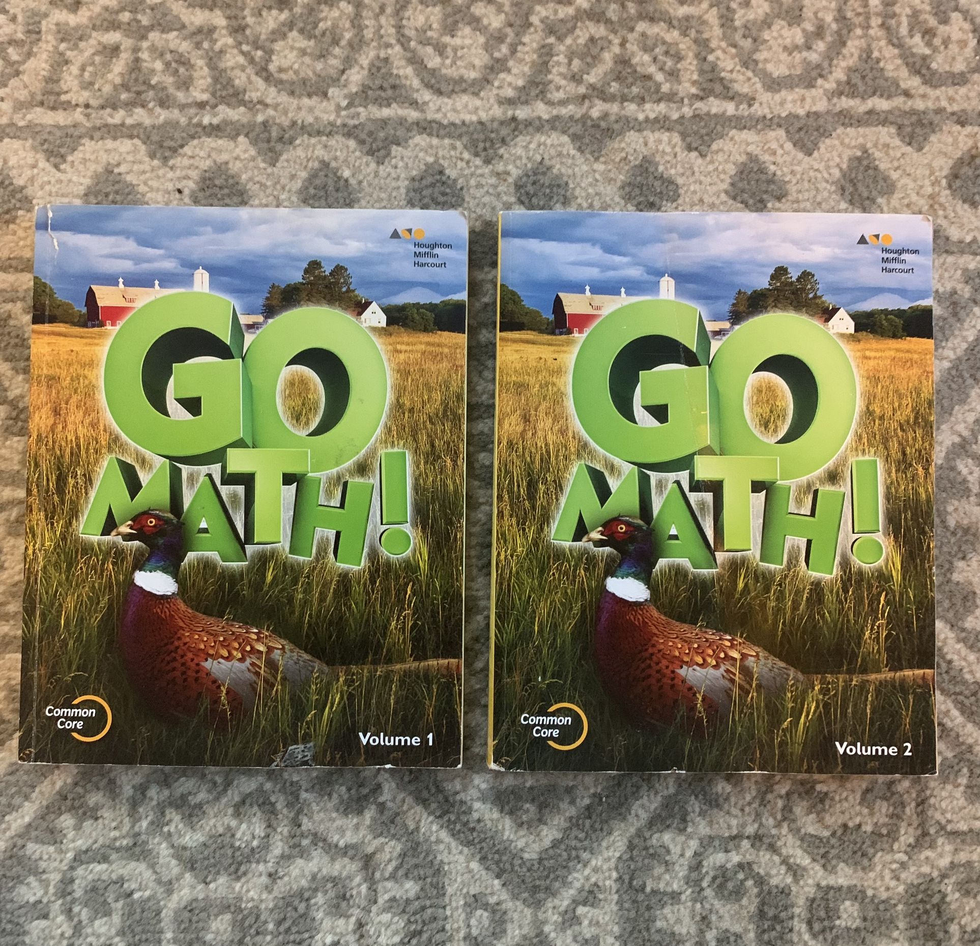 Go Math! Grade 1 Student Volume 1 & 2- 1st Grade Houghton Mifflin Harcourt