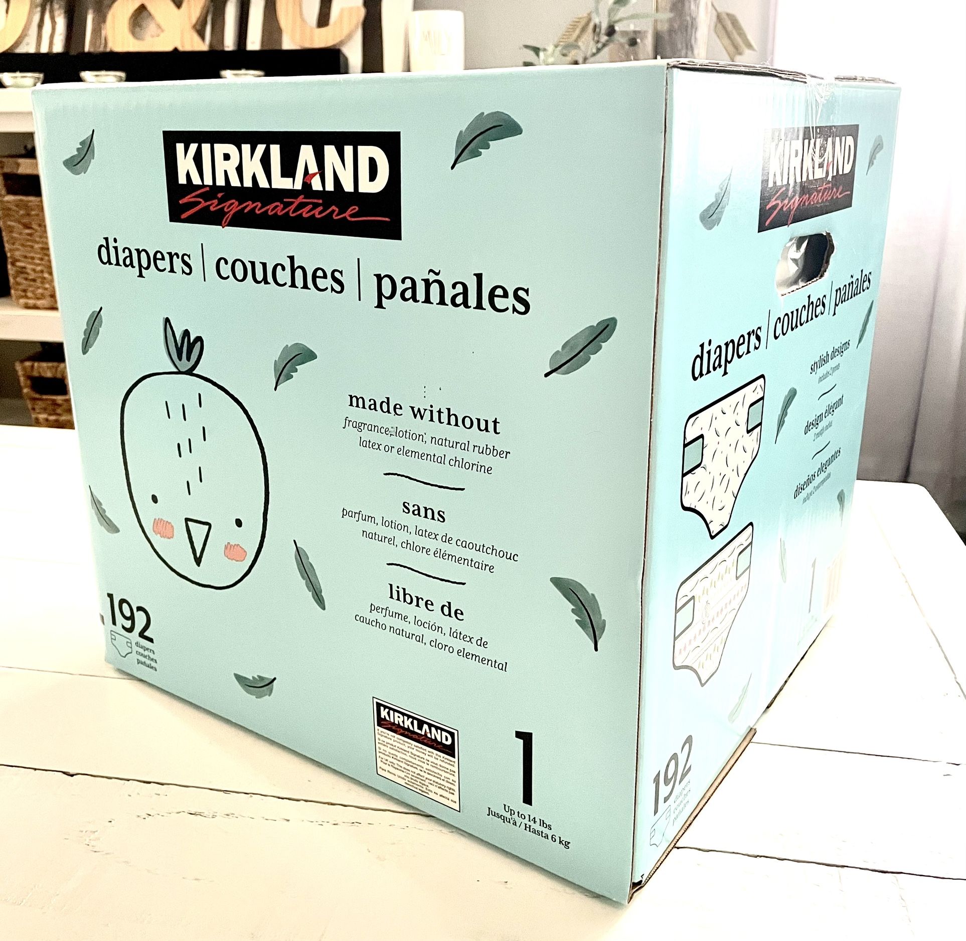 192 Kirkland Signature Diapers Size 1