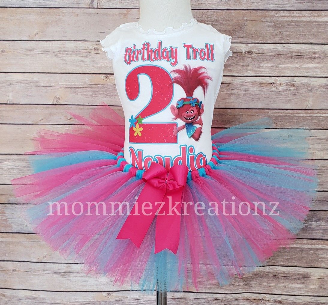 Trolls Poppy Tutu Set, Birthday Outfit