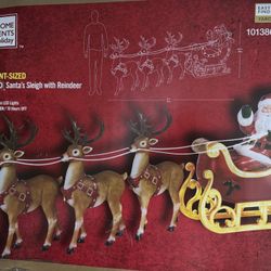 Home Accents LED Santa’s Sleigh With Reindeer.