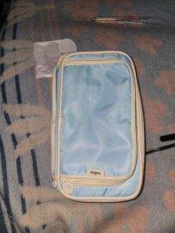 Angoo Light Blue Zip Pouch