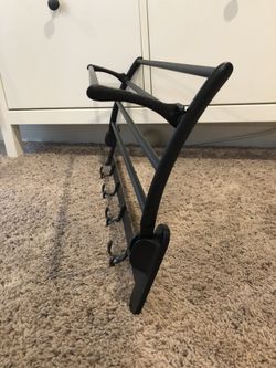 Metal shelf and hanging hooks