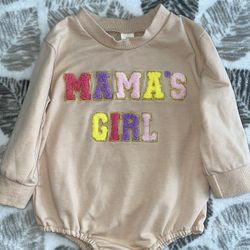 Baby Girl 3-6 Months Long Sleeve Romper 