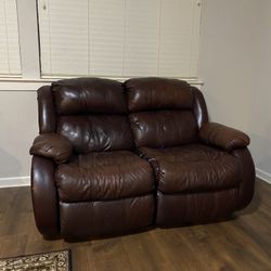 Brown Leather Sofa