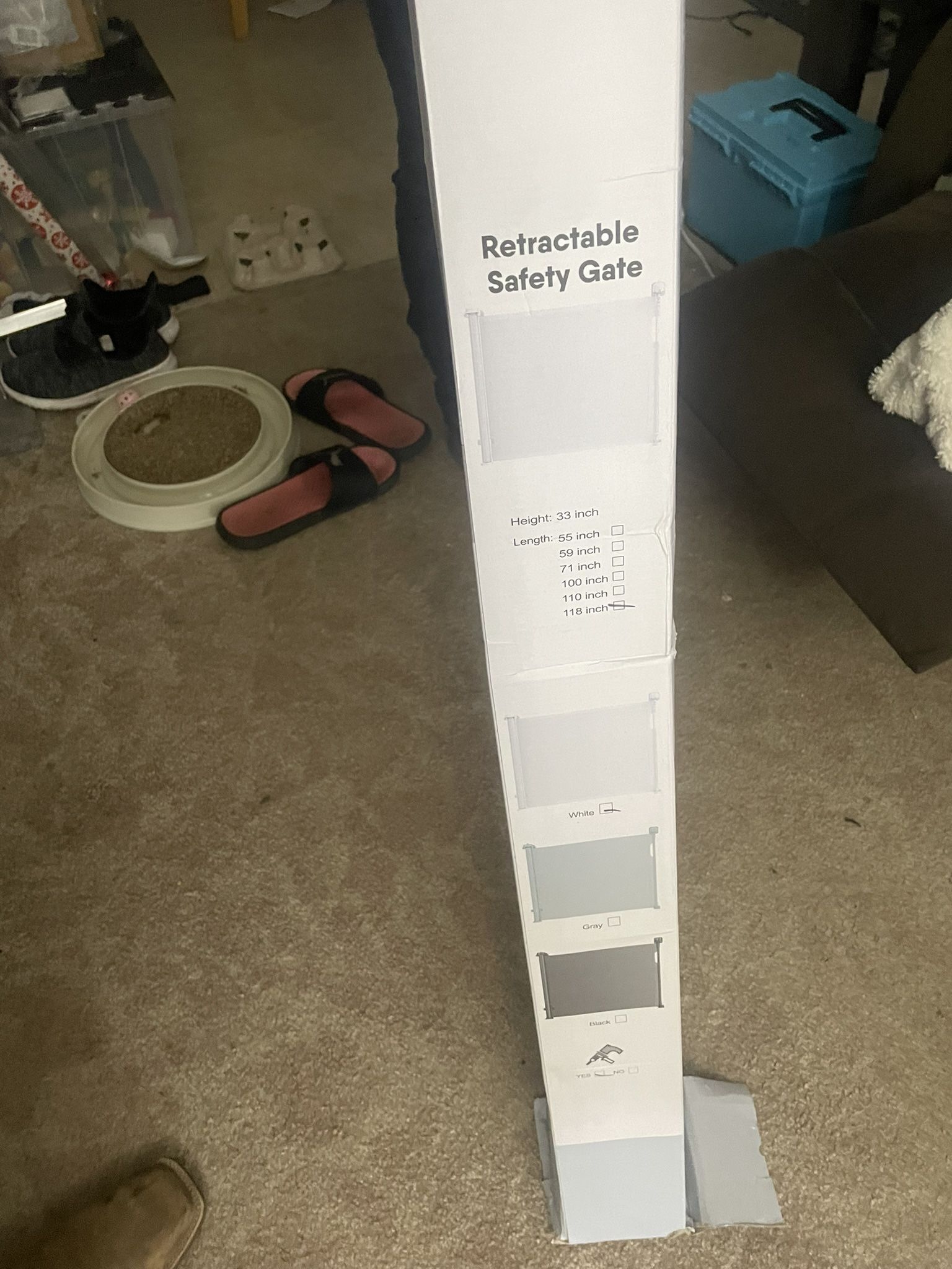Retractable Pet/baby Gate 118” Span