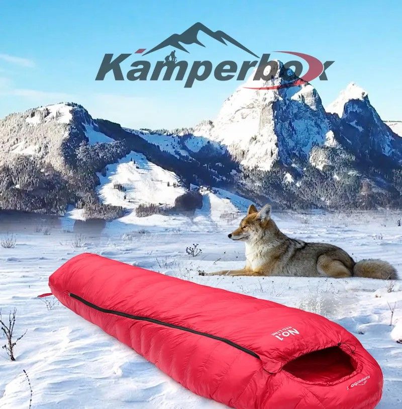 Kamperbox Tactical Ultralight Mummy Sleeping Bag, Red