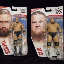 WWE Mattel Basic Series 117 Action Figure Lot of 2, Heavy Mcahineary Tucker & Otis