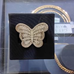 10 KARAT DIAMOND BUTTERFLY RING 