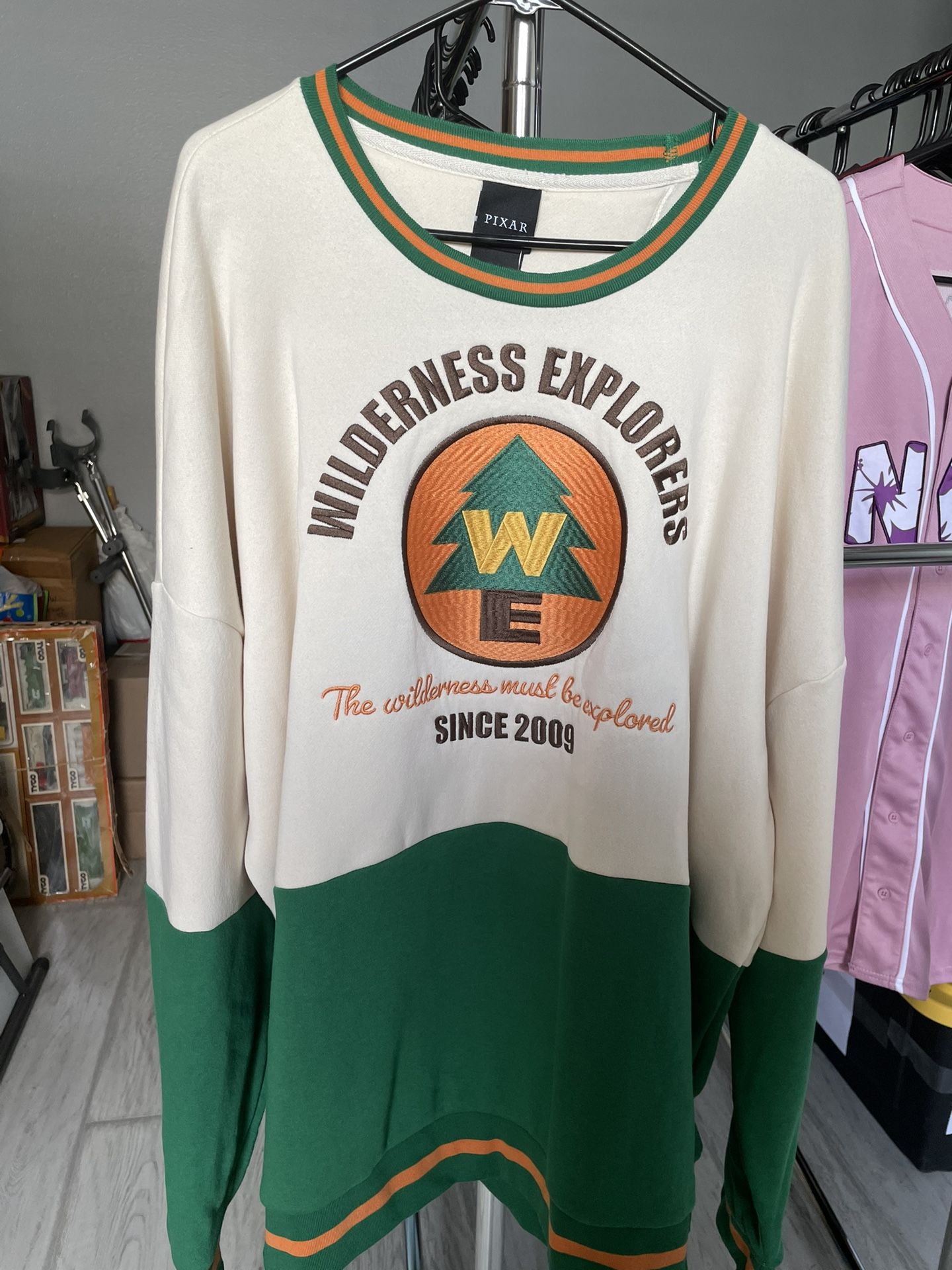 Disney Pixar Up Wilderness Explorer Panel Crewneck sZ 3X 