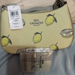 Authentic Lemon Coach Purse & Wallet Set