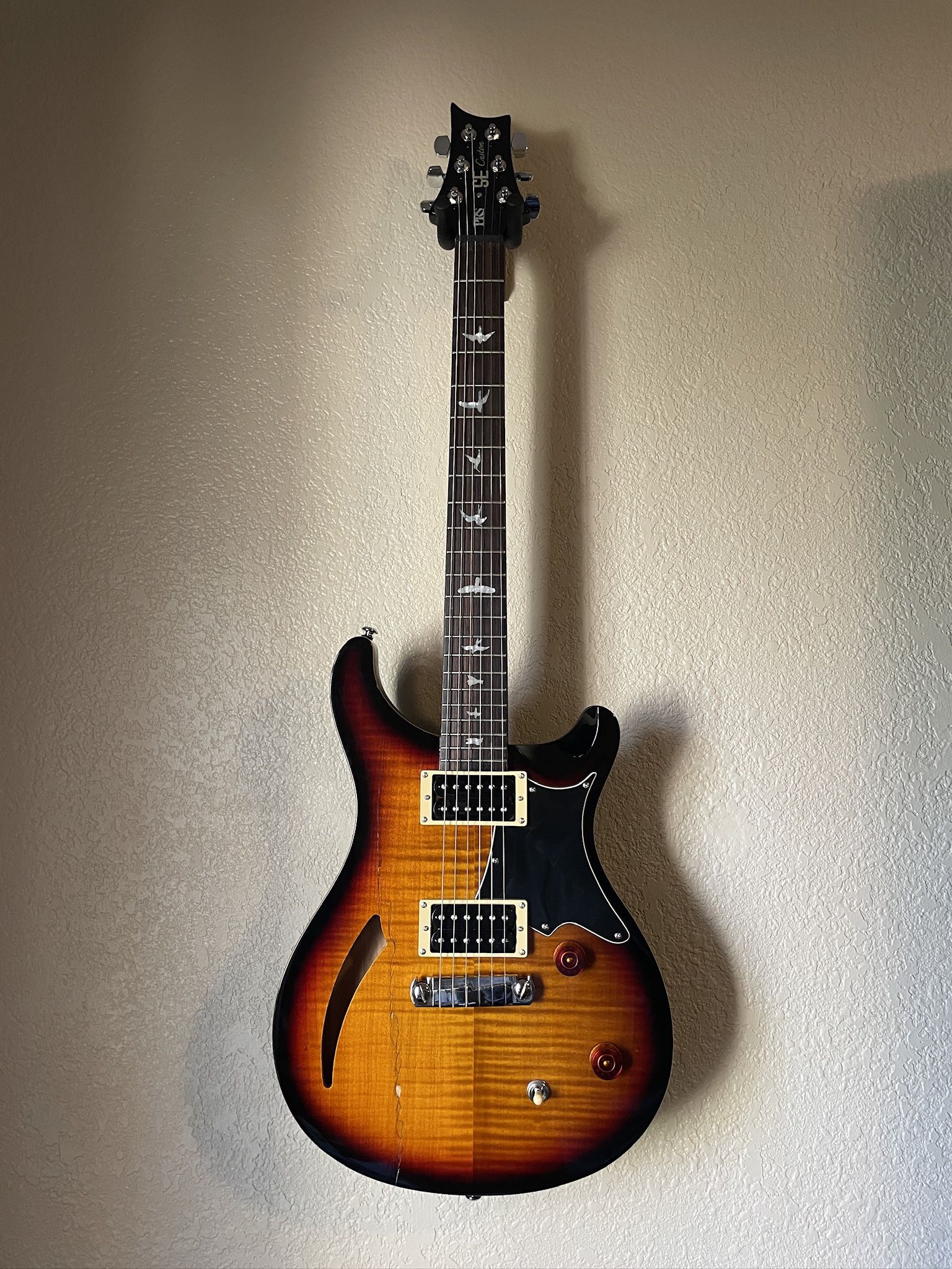 PRS SE Custom Semi-Hollowbody Guitar REPAIRED With Bag