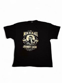 Y2K Johnny Cash Band T-Shirt The Man In Black Vintage Style Country Rock Tee - Size XL 🔥