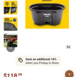 Rubbermaid 100 Gallon Tub With Drain Plug