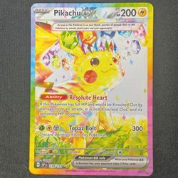 Pikachu Ex 238/191 Special Illustration Rare SV08: Surging Sparks 