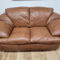 Italian Leather Loveseat