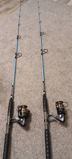 2)New PennBattle ll 4000 on 2 new custom grip Inshore CARBON UglyStick med 7'0 Rods