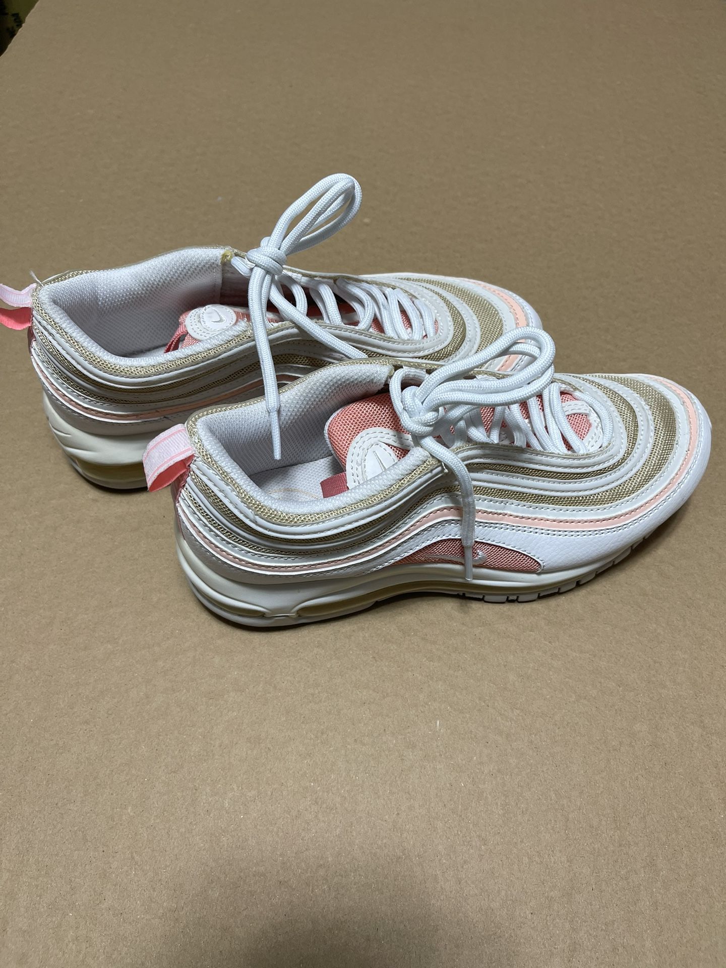 Nike Air Max 97 Womens Sneakers Coral White Size 6.5 “Like New” $30 Firm On Price