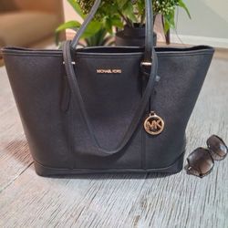 Michael Kors Black Saffiano Leather Tote Bag