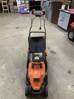 BLACK DECKER Electric Lawn Mower 12 Amp 17 Inch Corded