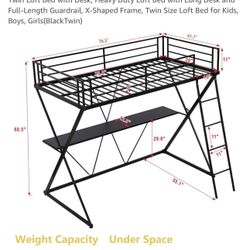 Loft Twin Bed With Desk