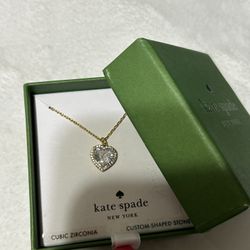 Kate Spade New York CZ heart pendant necklace (Brand New With Tags)