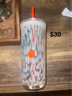 New Starbucks 2026 fall release glass pumpkin cup tumbler