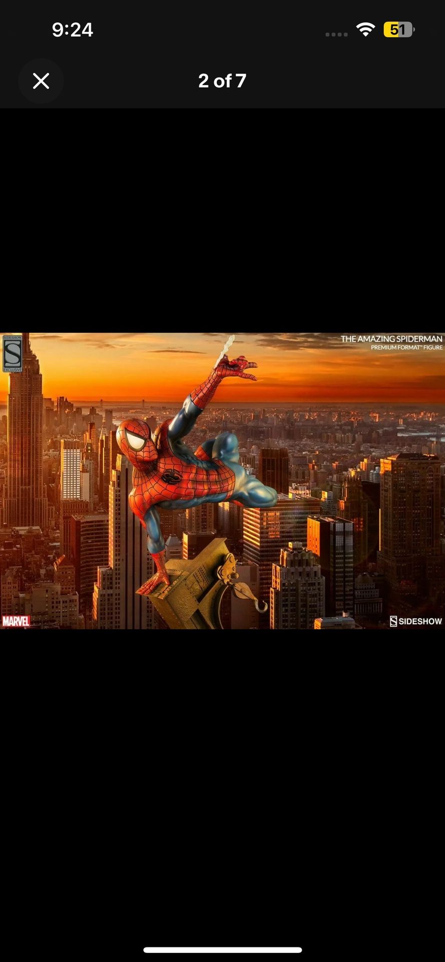 SIDESHOW COLLECTIBLES PREMIUM FORMAT AMAZING SPIDER-MAN