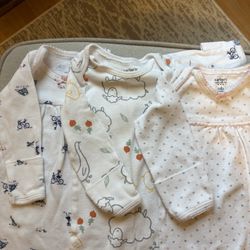 Newborn Sleep Gowns, Set Of 3