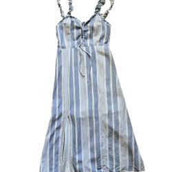 Blue & White Striped Summer Dress