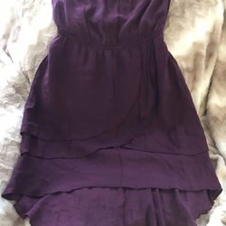 Purple Strapless Dress